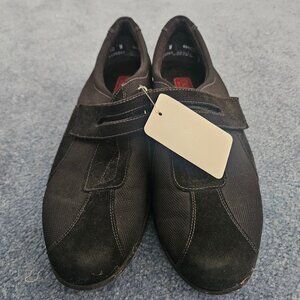 Munro Sport Women's 10M Joliet Black Seude Comfort Shoes Sneakers USA Made